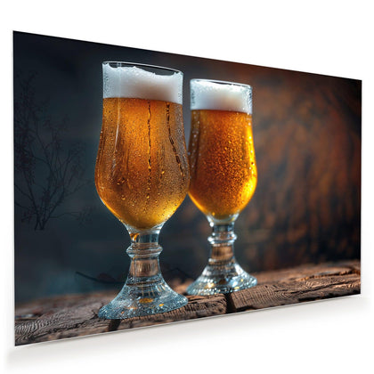 Wandbild mit dem Motiv Bier mit Schaumkrone