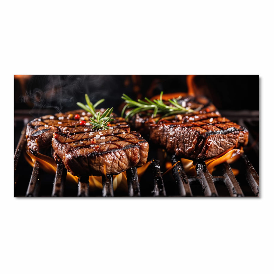 Maße Küchenläufer - Steaks über Flammen