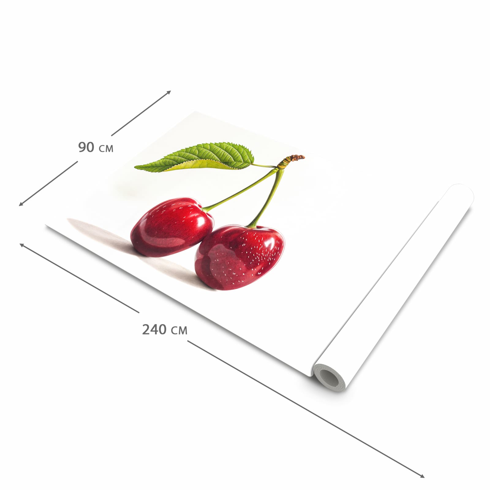 Langlebiger Küchenläufer mit Motiv Kirschen Duo in der Grösse 60x270 cm