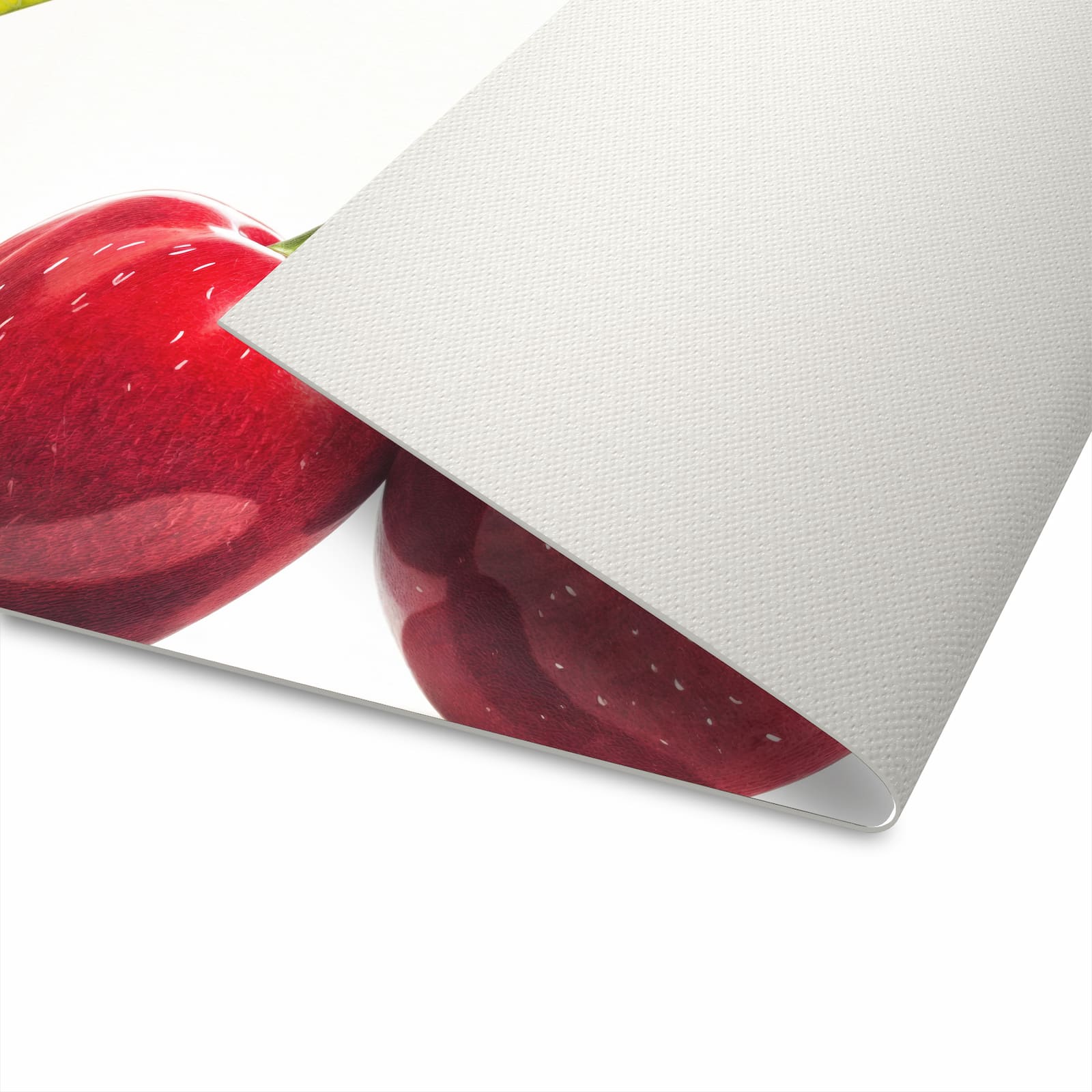 Strapazierfähiger Küchenvorleger mit Motiv Kirschen Duo auf der Unterseite