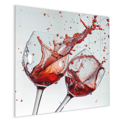 Magnettafel mit dem Motiv Spritzender Rotwein