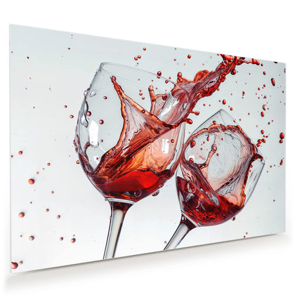Wandbild mit dem Motiv Spritzender Rotwein
