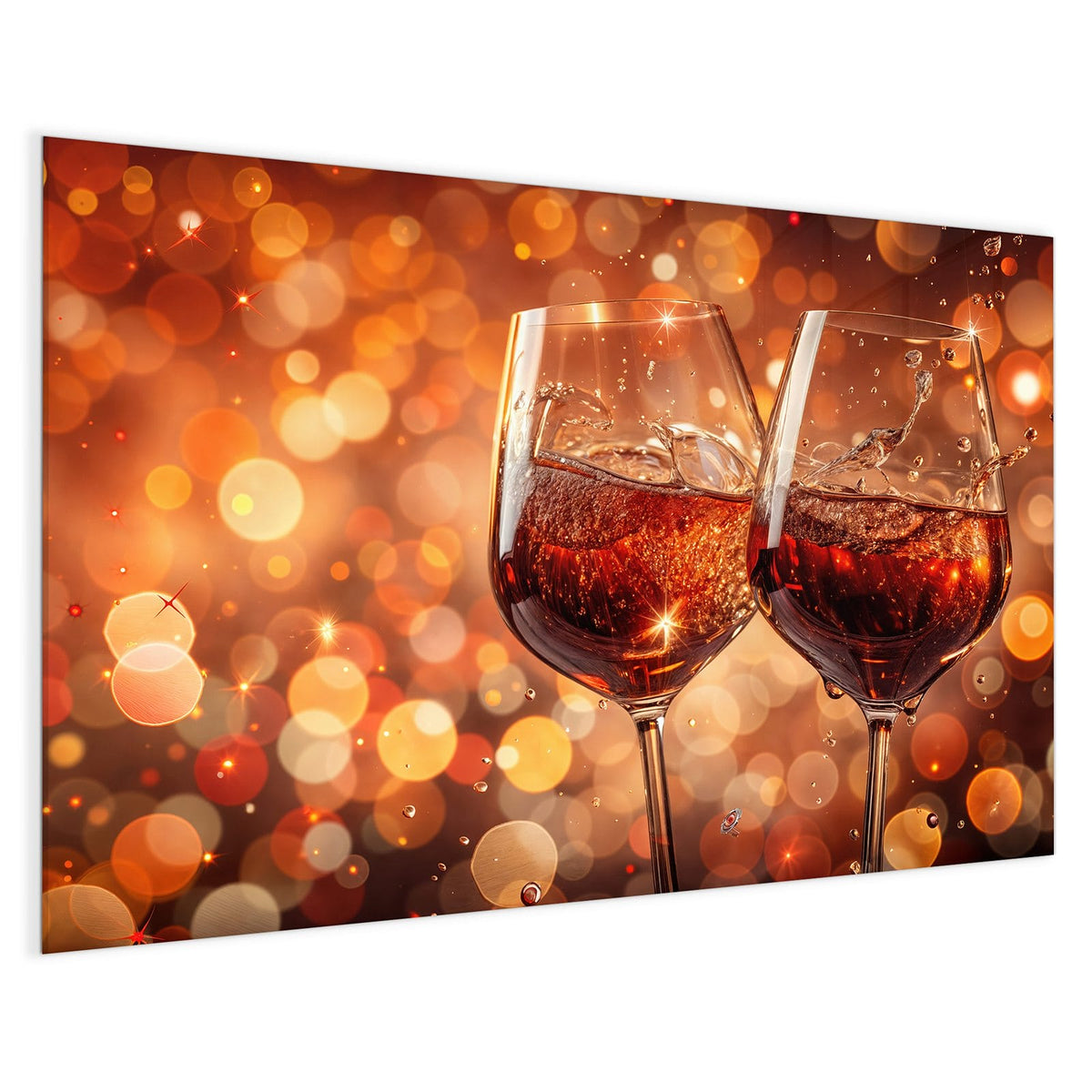 4 mm Glas statt lackiertem Blech – Magnettafel - Festliche Weingläser