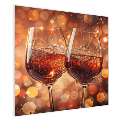 Magnettafel mit dem Motiv Festliche Weingläser