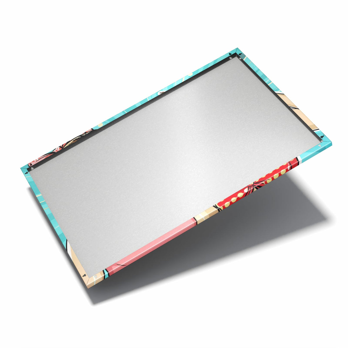 Nur 7 mm – liegt eng an der Wand – Metall Magnettafel - Retro Freundinnen