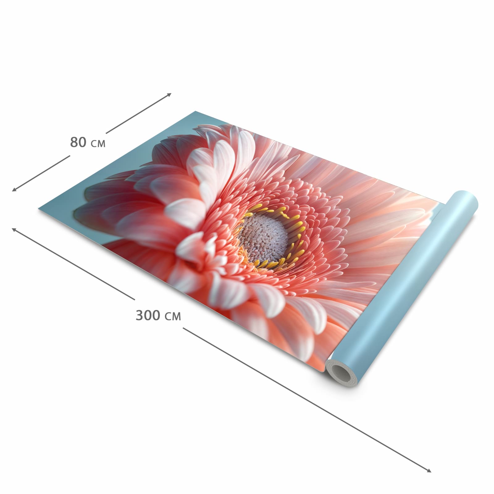 Pflegeleichter Küchenläufer mit Motiv Warme Blumenpracht in der Grösse 60x180 cm