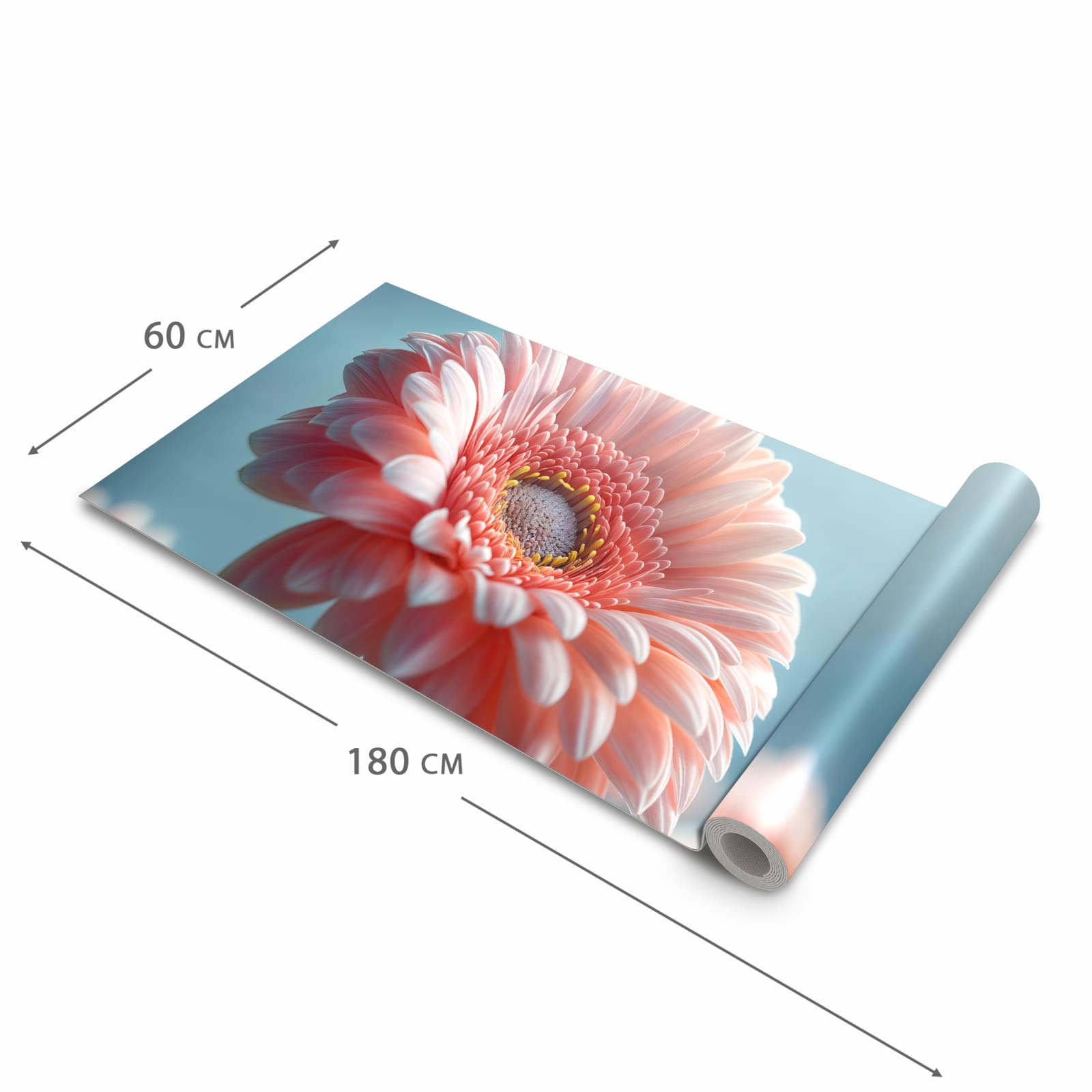 UV-beständiger Küchenteppich mit Motiv Warme Blumenpracht in der Grösse 60x180 cm