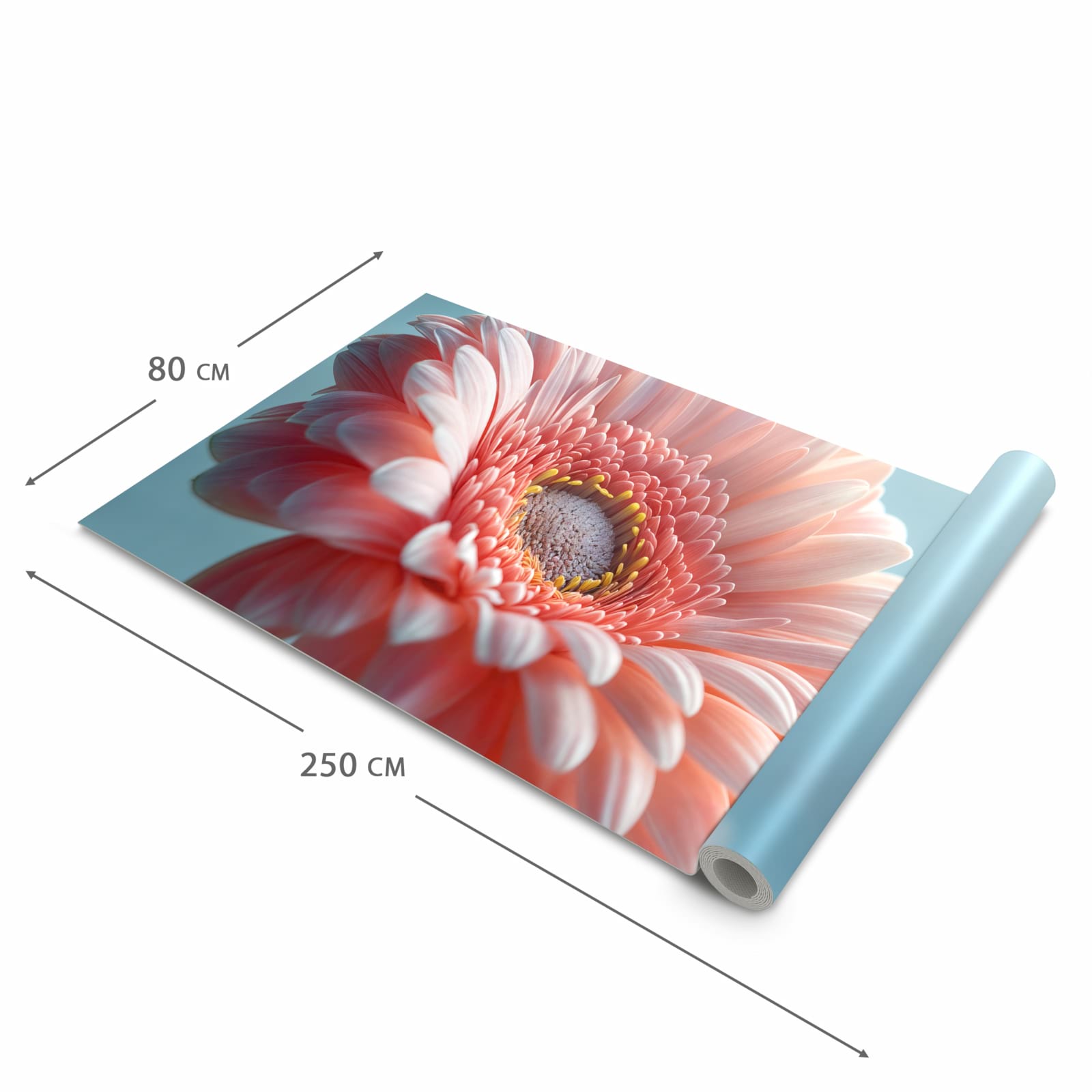 Langlebiger Küchenvorleger mit Motiv Warme Blumenpracht in der Grösse 60x180 cm