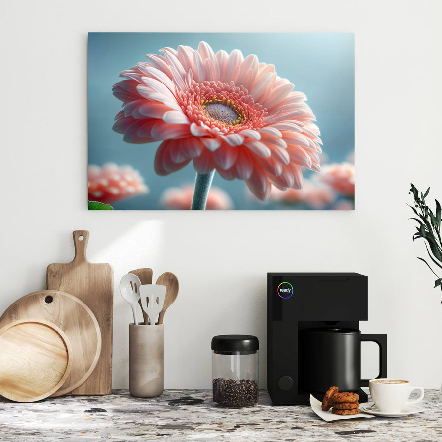 Maße Metall Magnettafel - Rosa Gerbera