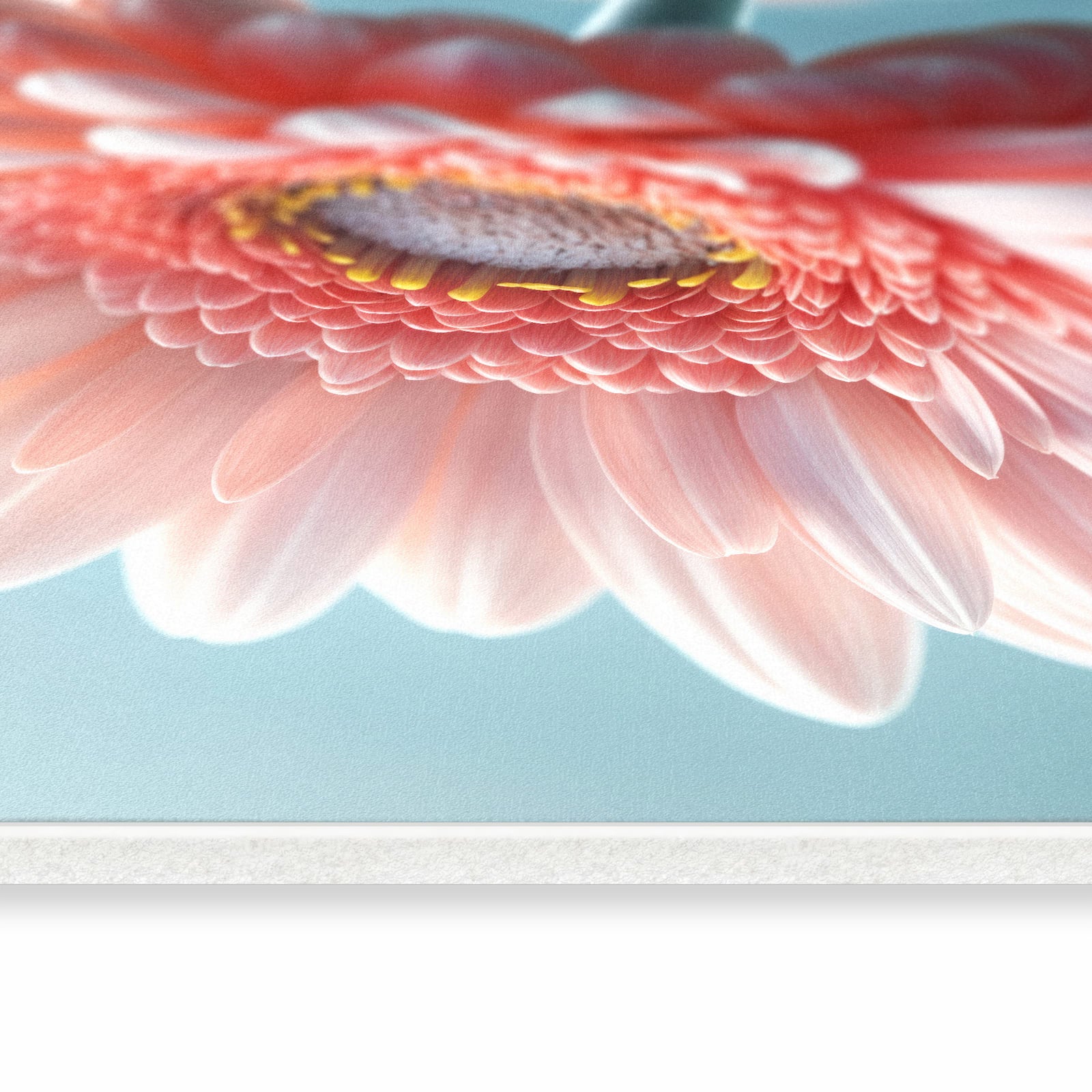 UV-beständiger Läufer für Eingangsbereich mit Motiv Warme Blumenpracht in seitlicher Ansicht