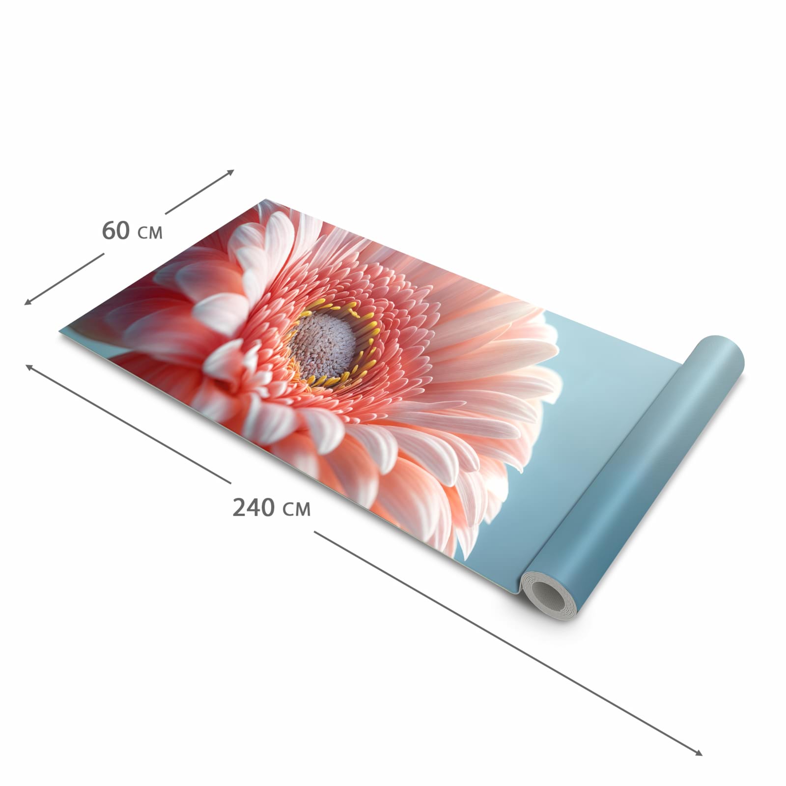 Komfortabler Küchenteppich mit Motiv Warme Blumenpracht in der Grösse 60x180 cm