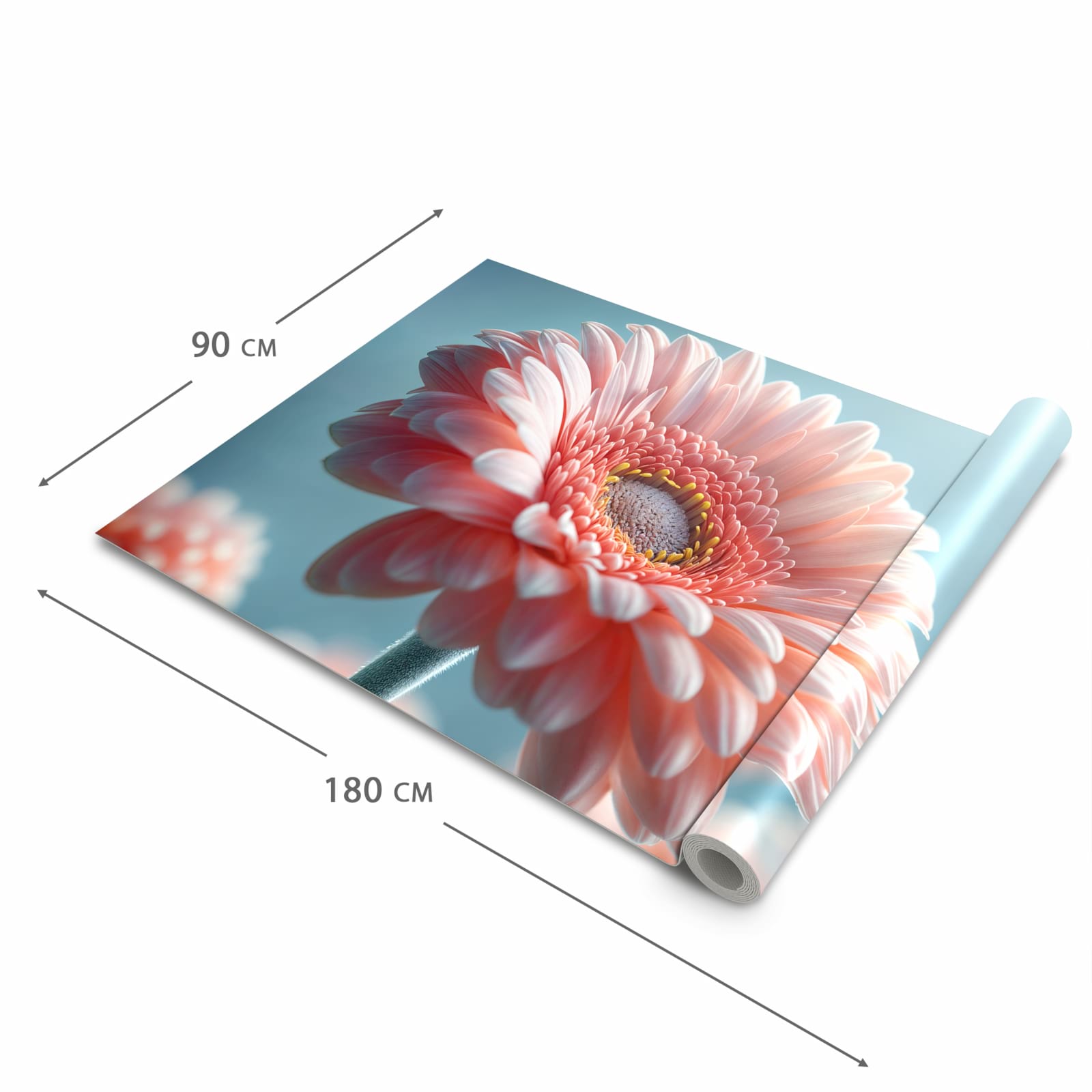 Komfortabler Küchenteppich mit Motiv Warme Blumenpracht in der Grösse 60x180 cm für die Küche