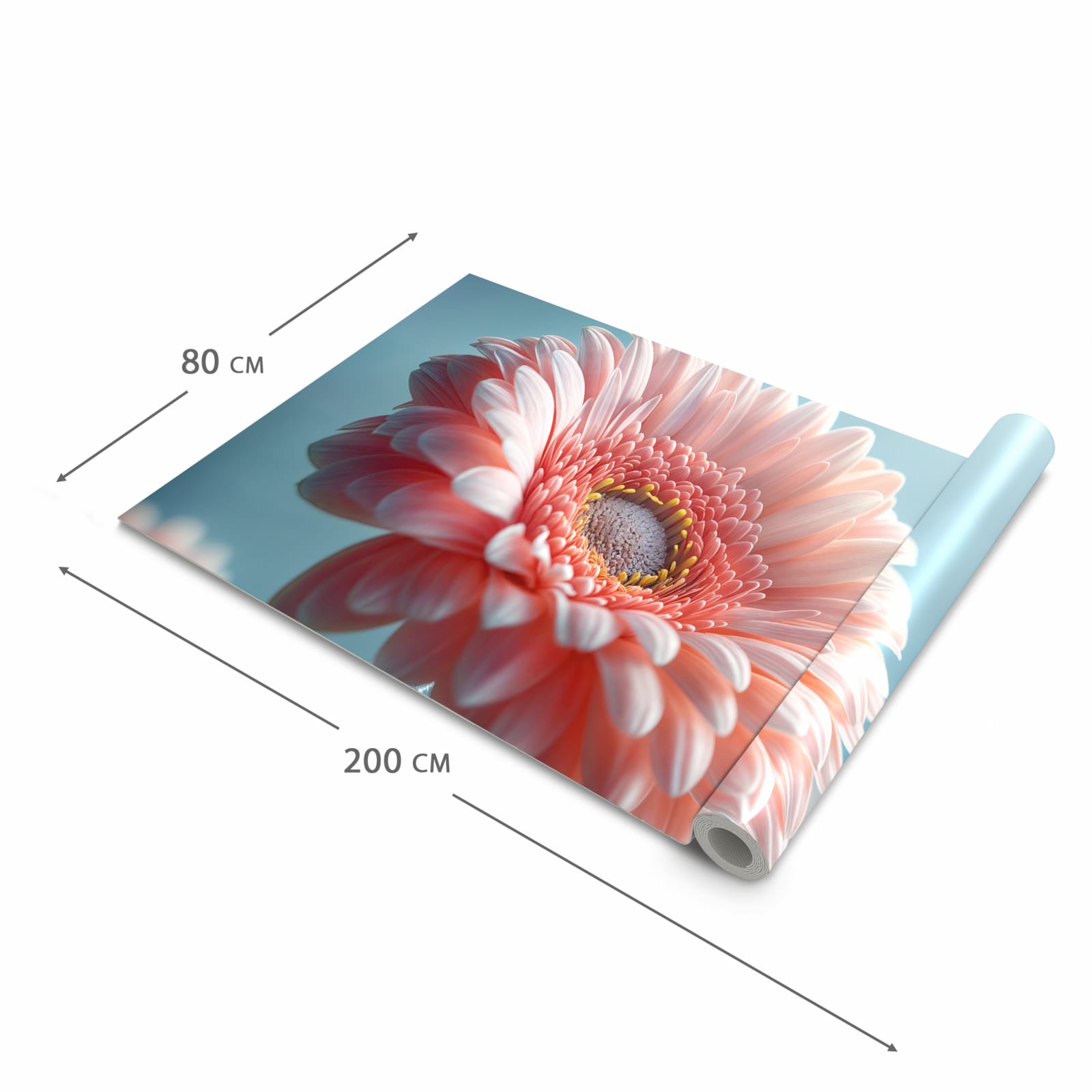 Geruchsneutraler Küchenteppich mit Motiv Warme Blumenpracht in der Grösse 60x180 cm