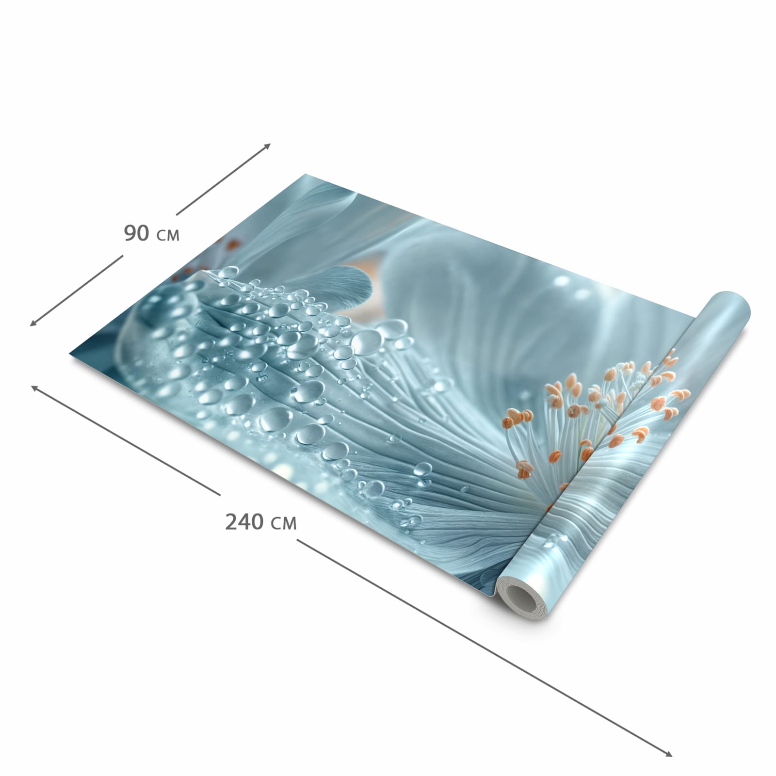 Zeitsparender Küchenteppich mit Motiv Verträumte Blumenpracht in der Grösse 60x180 cm