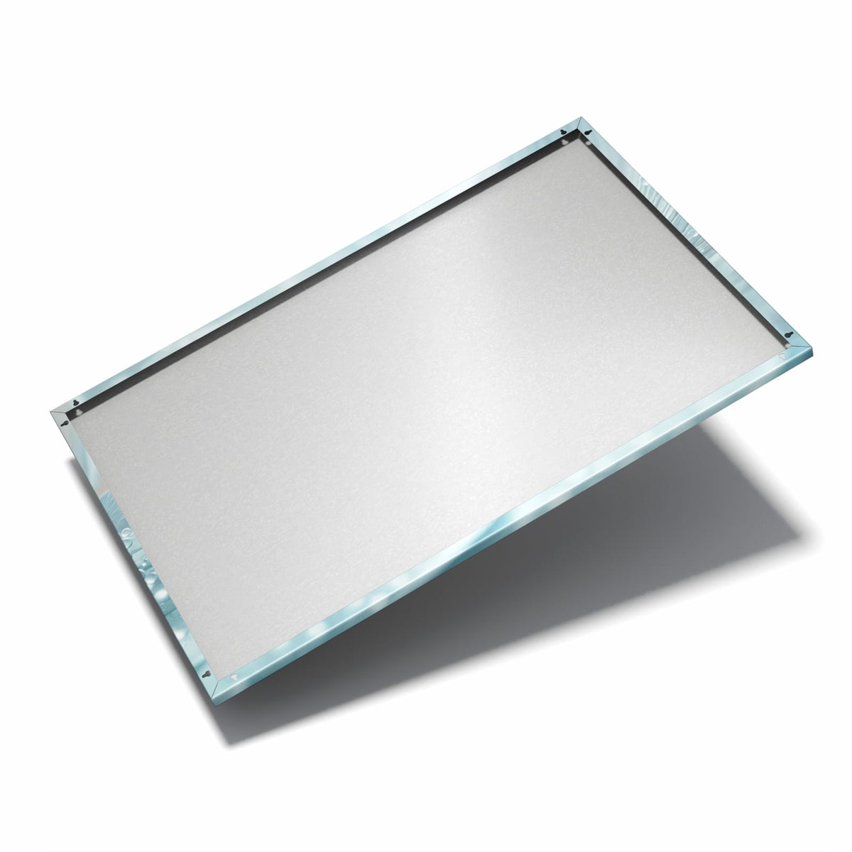 Nur 7 mm – liegt eng an der Wand – Metall Magnettafel - Eisblaue Blüte
