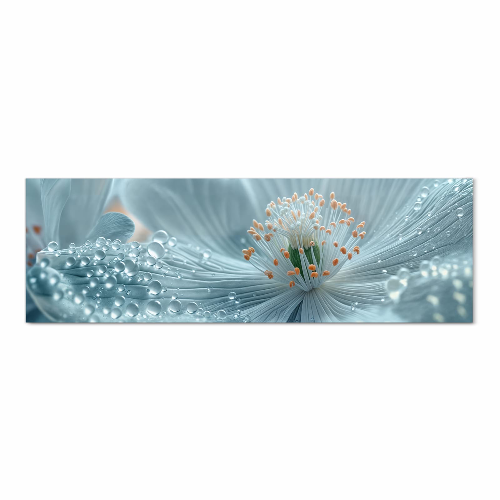 Feuchtigkeitsresistenter dünner Küchenteppich mit Motiv Verträumte Blumenpracht in Frontansicht