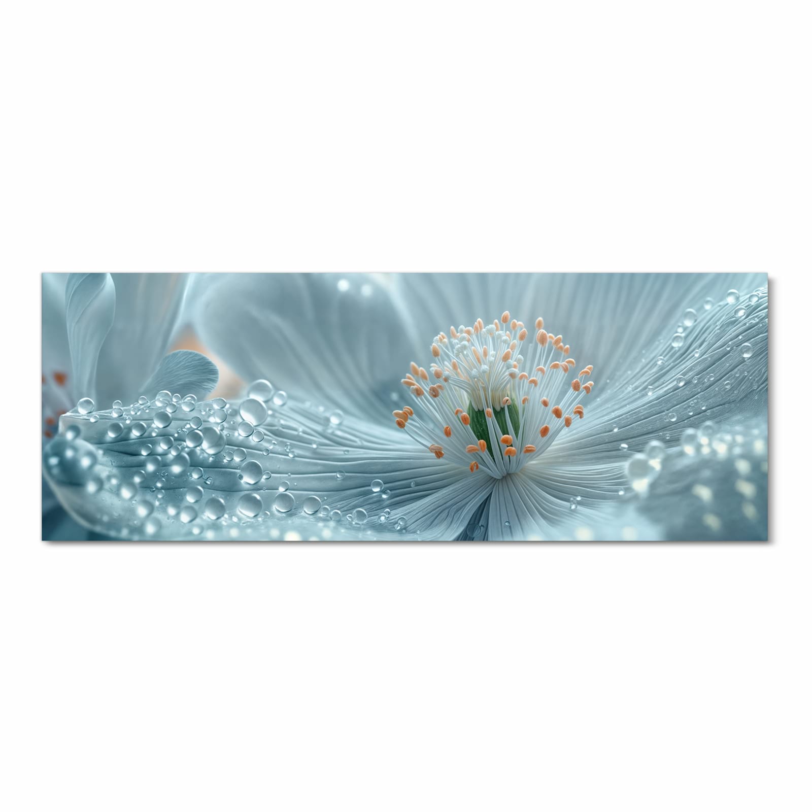 Bodenschonender Teppich fürs Esszimmer mit Motiv Verträumte Blumenpracht in Frontansicht, waschbar