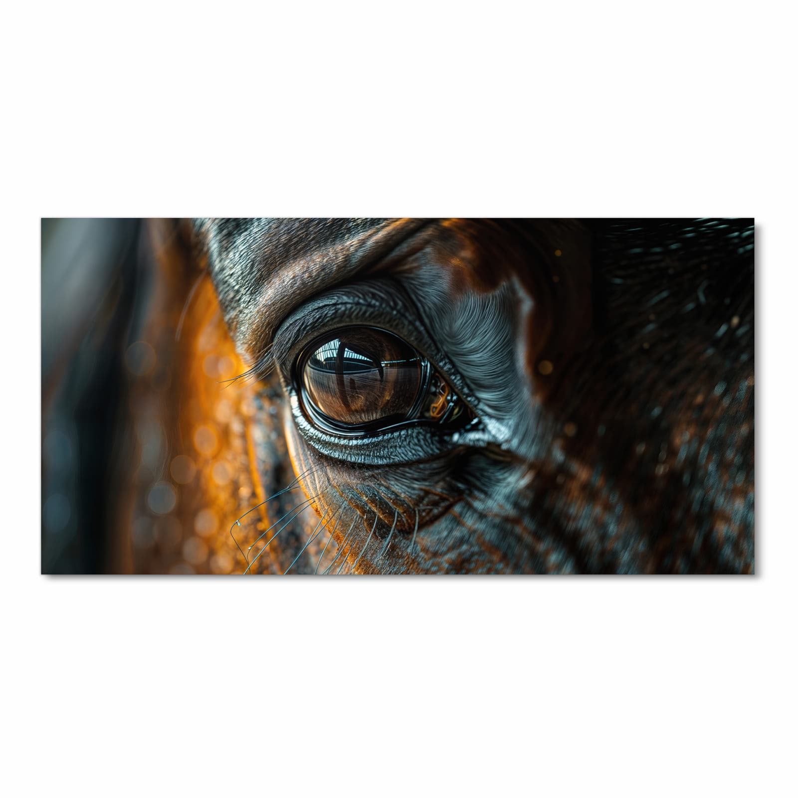 UV-beständiger Teppich für die Küche mit Motiv Pferdeauge in Frontansicht