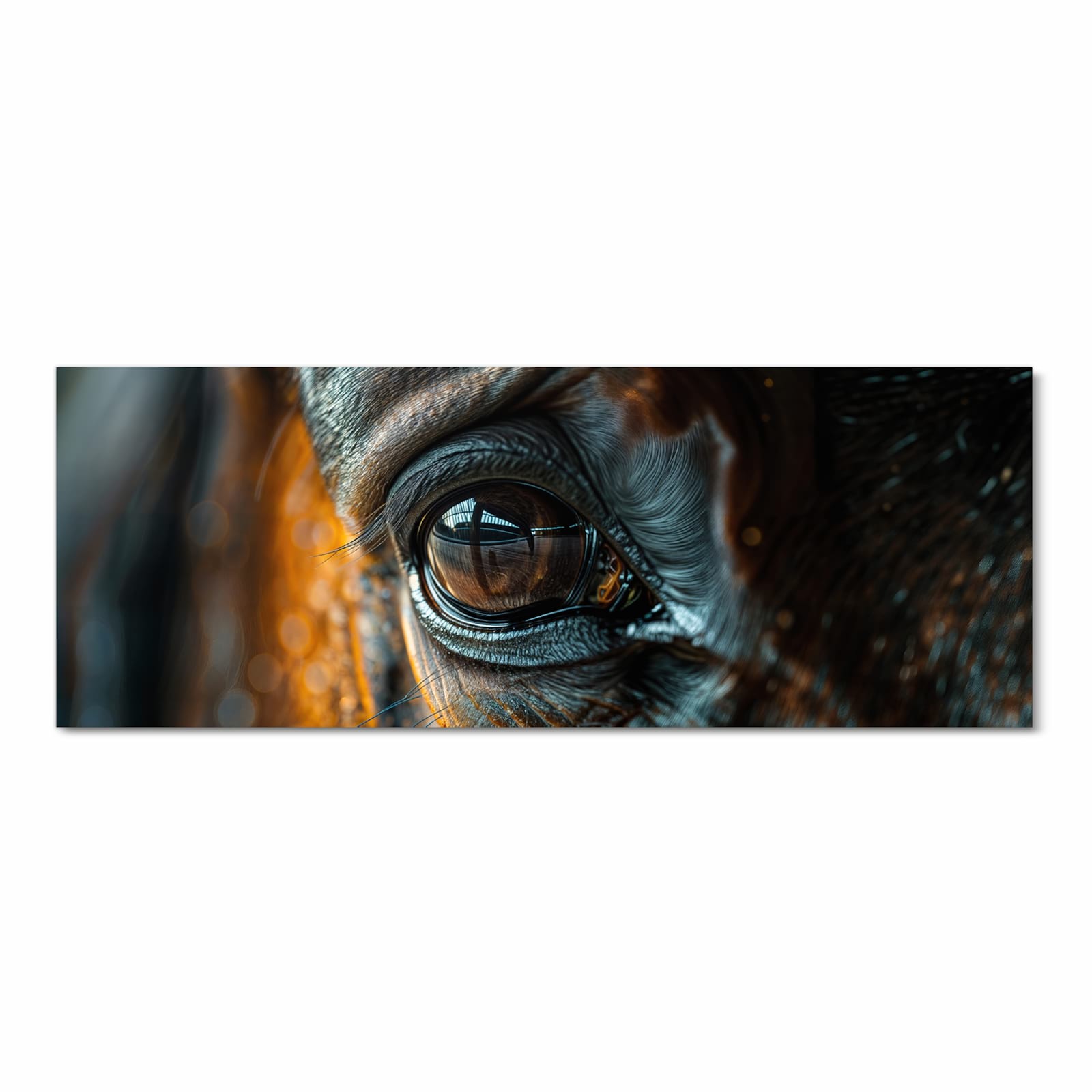 Rutschfester Küchenläufer mit Motiv Pferdeauge in Frontansicht