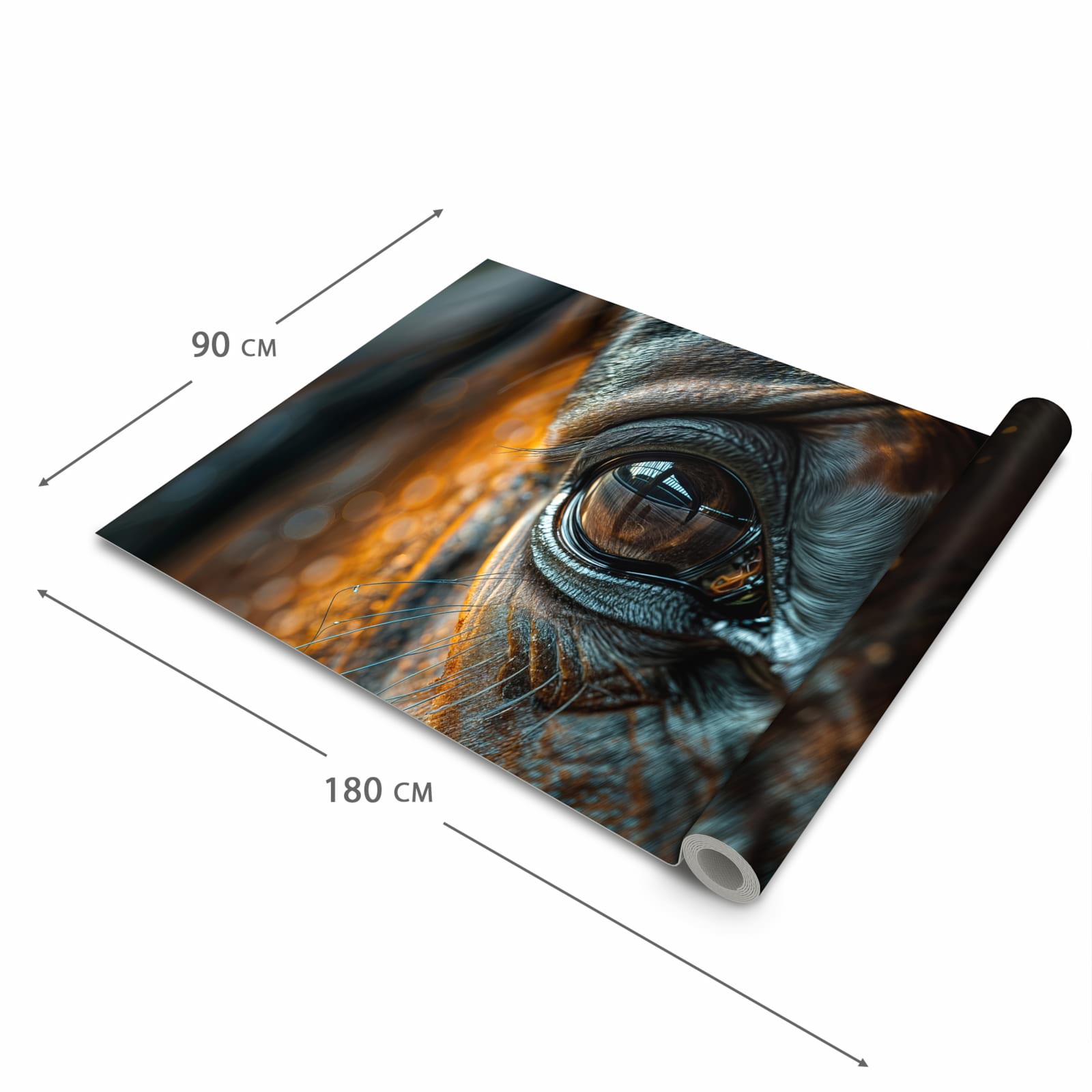 Rutschfester Küchenläufer mit Motiv Pferdeauge in der Grösse 60x180 cm