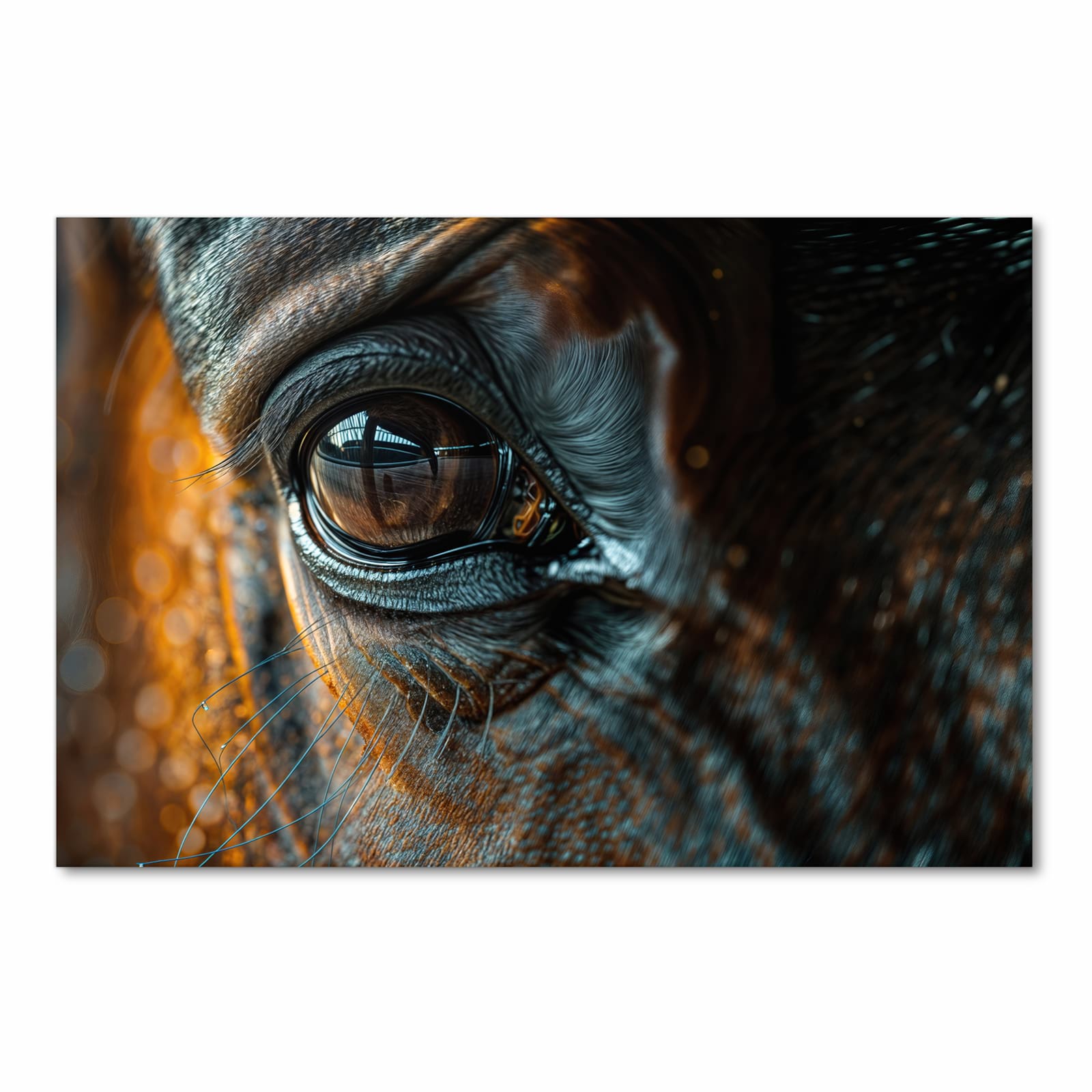 Langlebiger Küchenläufer mit Motiv Pferdeauge in Frontansicht