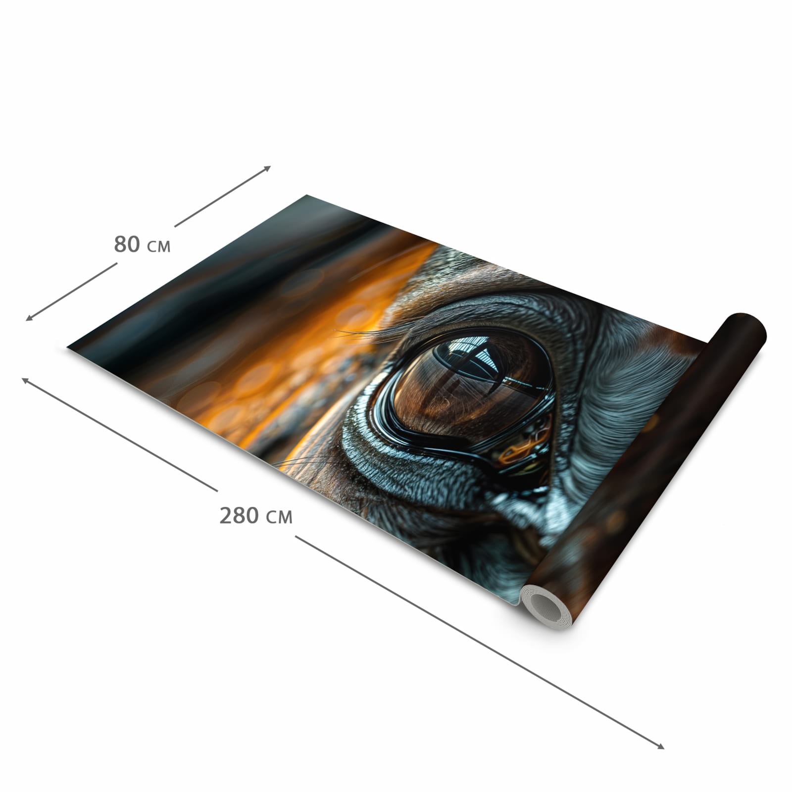 Komfortabler Küchenläufer mit Motiv Pferdeauge in der Grösse 60x180 cm