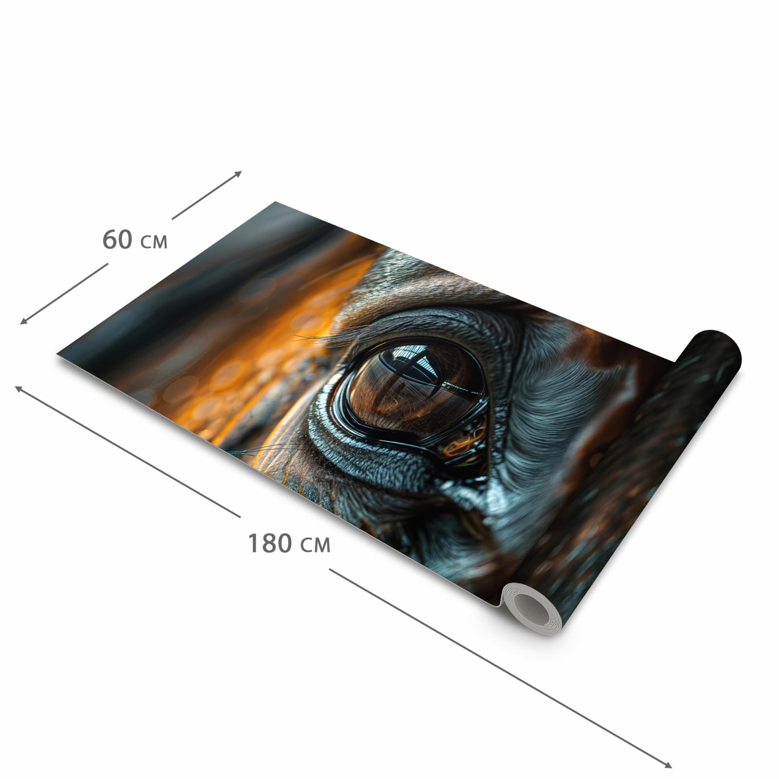 Wasserabweisender Küchenteppich mit Motiv Pferdeauge in der Grösse 60x150 cm