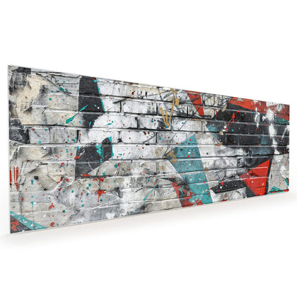 Küchenrückwand mit dem Motiv Zickzack-Graffiti