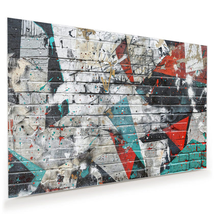 Wandbild mit dem Motiv Zickzack-Graffiti
