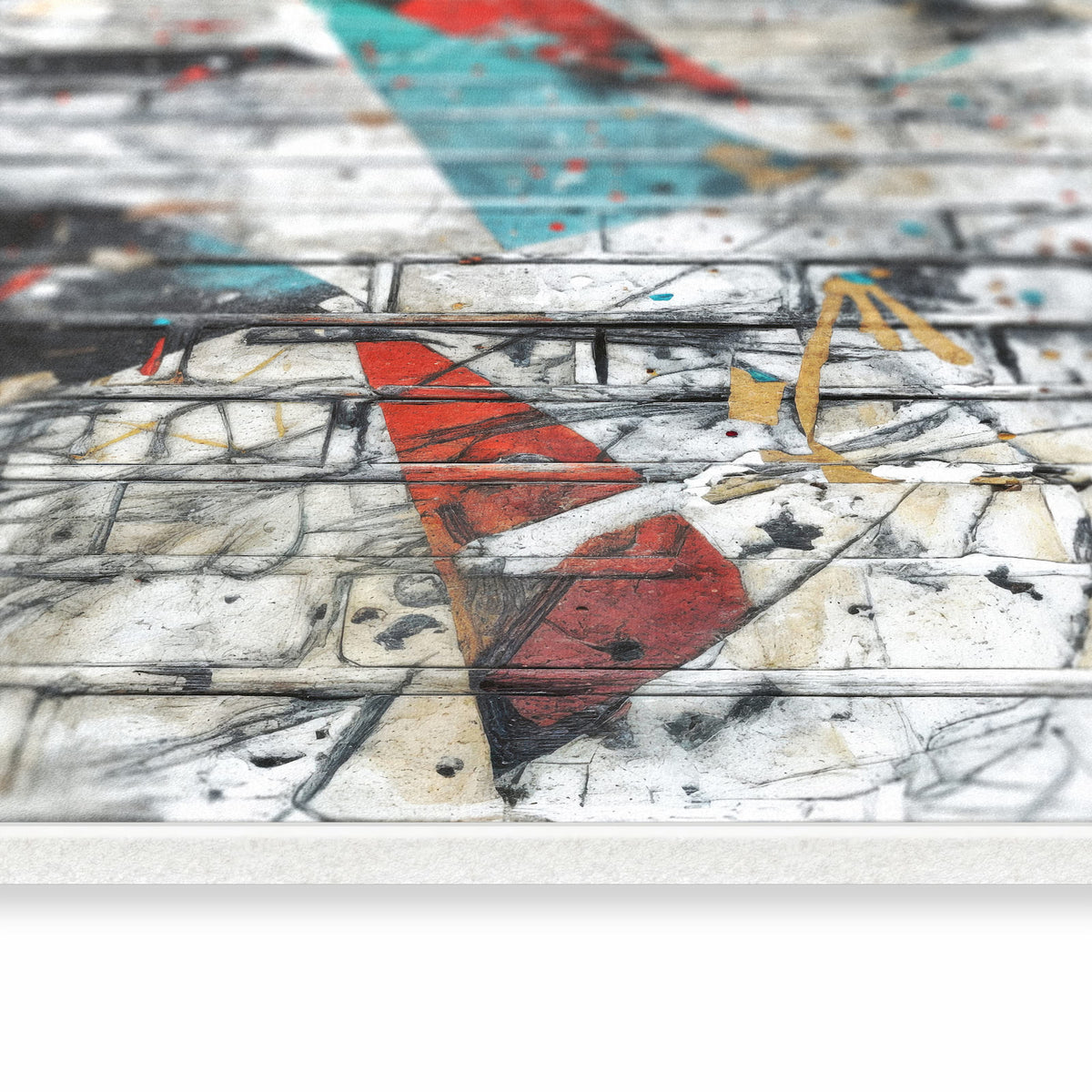 Bleibt liegen, auch auf Fliesen – Küchenläufer - Zickzack-Graffiti