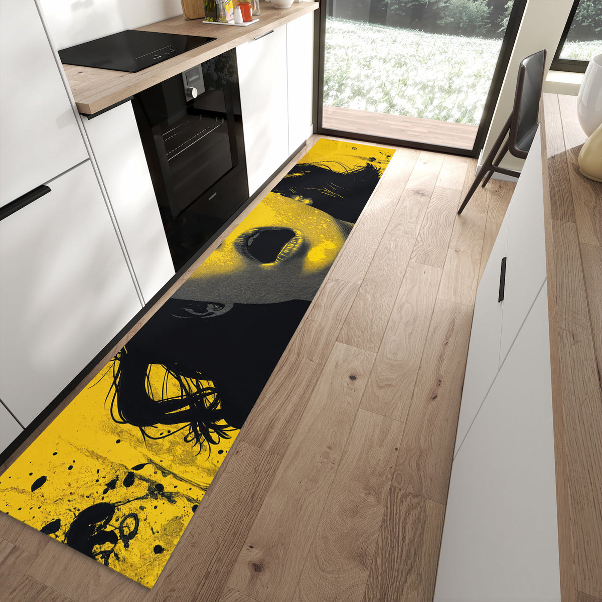 13 Größen – von 60 × 90 bis 80 × 300 cm – Küchenläufer - Schrei in Gelb