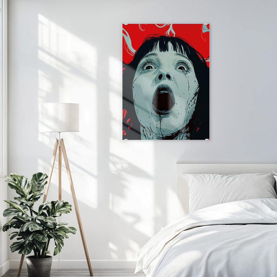 Maße Wandbild - Schrei in Rot - Hochformat