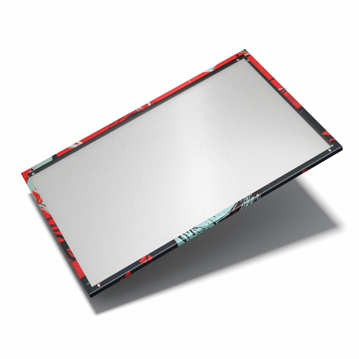 Nur 7 mm – liegt eng an der Wand – Metall Magnettafel - Schrei in Rot