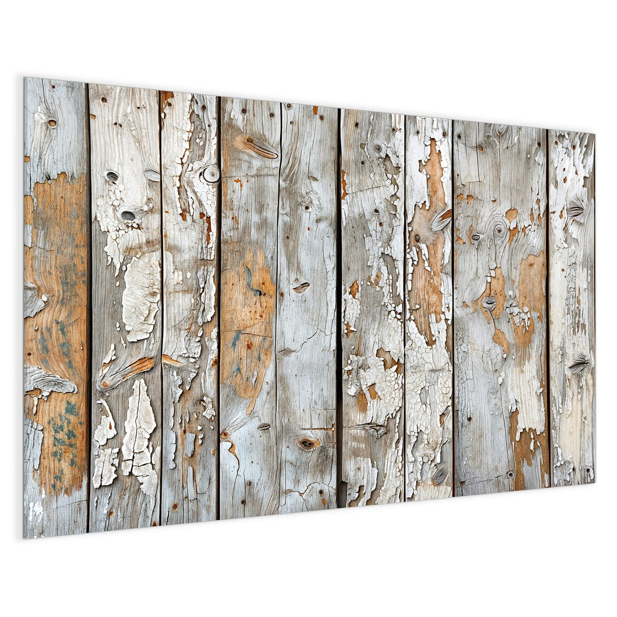 4 mm Glas statt lackiertem Blech – Magnettafel - Weißes Altholz