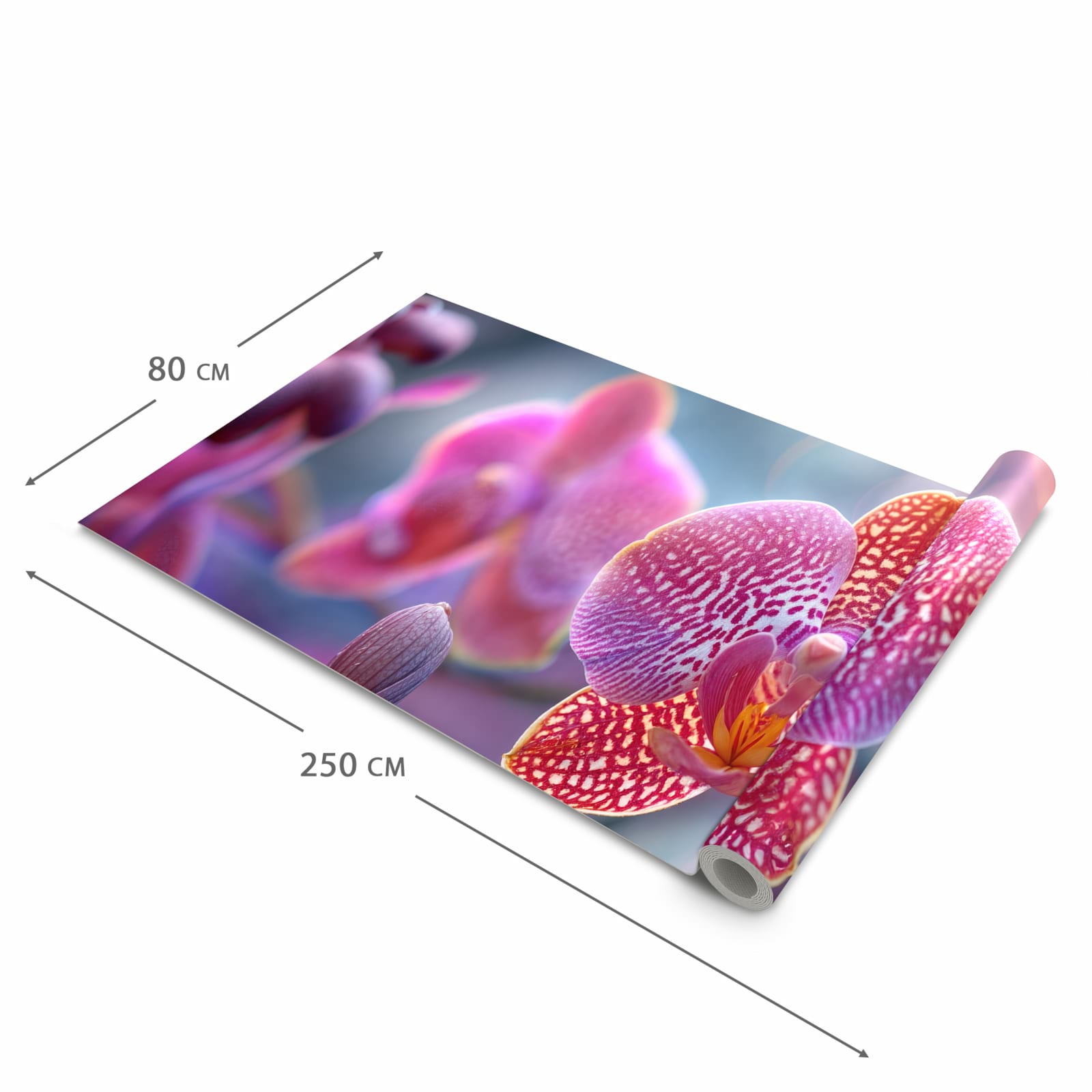 Zeitsparender Küchenläufer mit Motiv Exotische Orchidee in der Grösse 90x240 cm