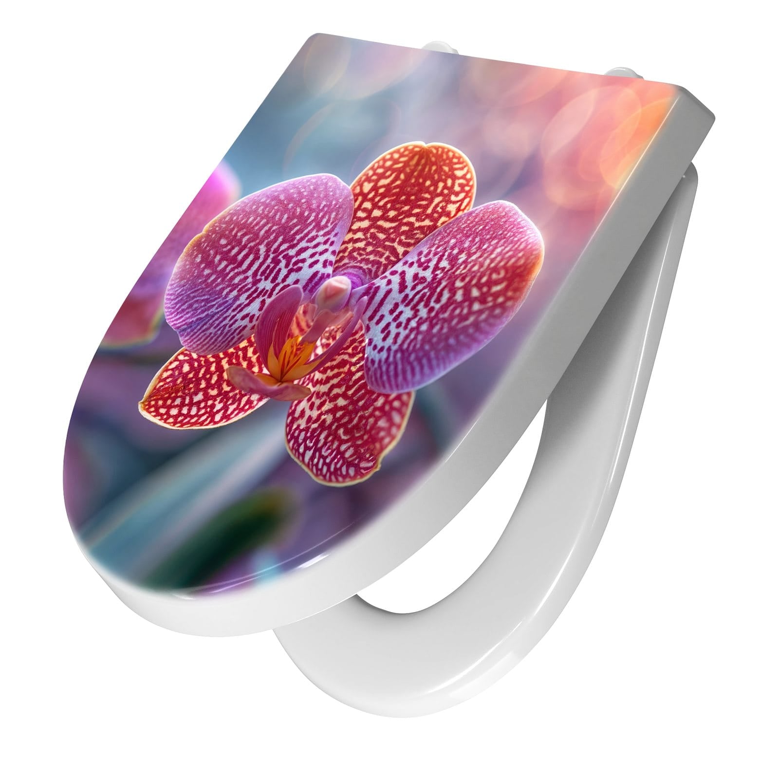 WC-Sitz mit Absenkautomatik Exotische Orchidee