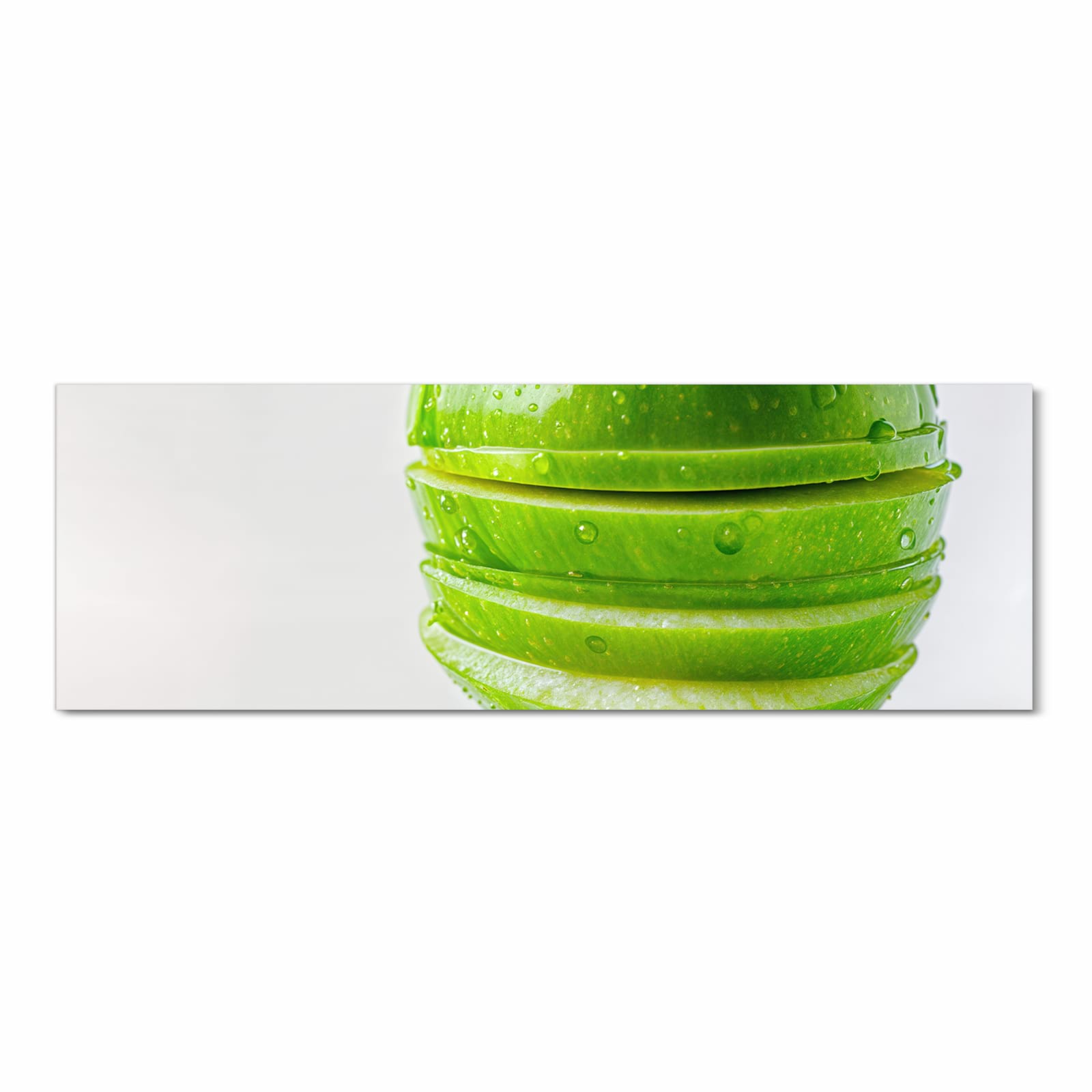 Pflegeleichter rutschfester Küchenläufer mit Motiv Geschnittener Apfel in Frontansicht