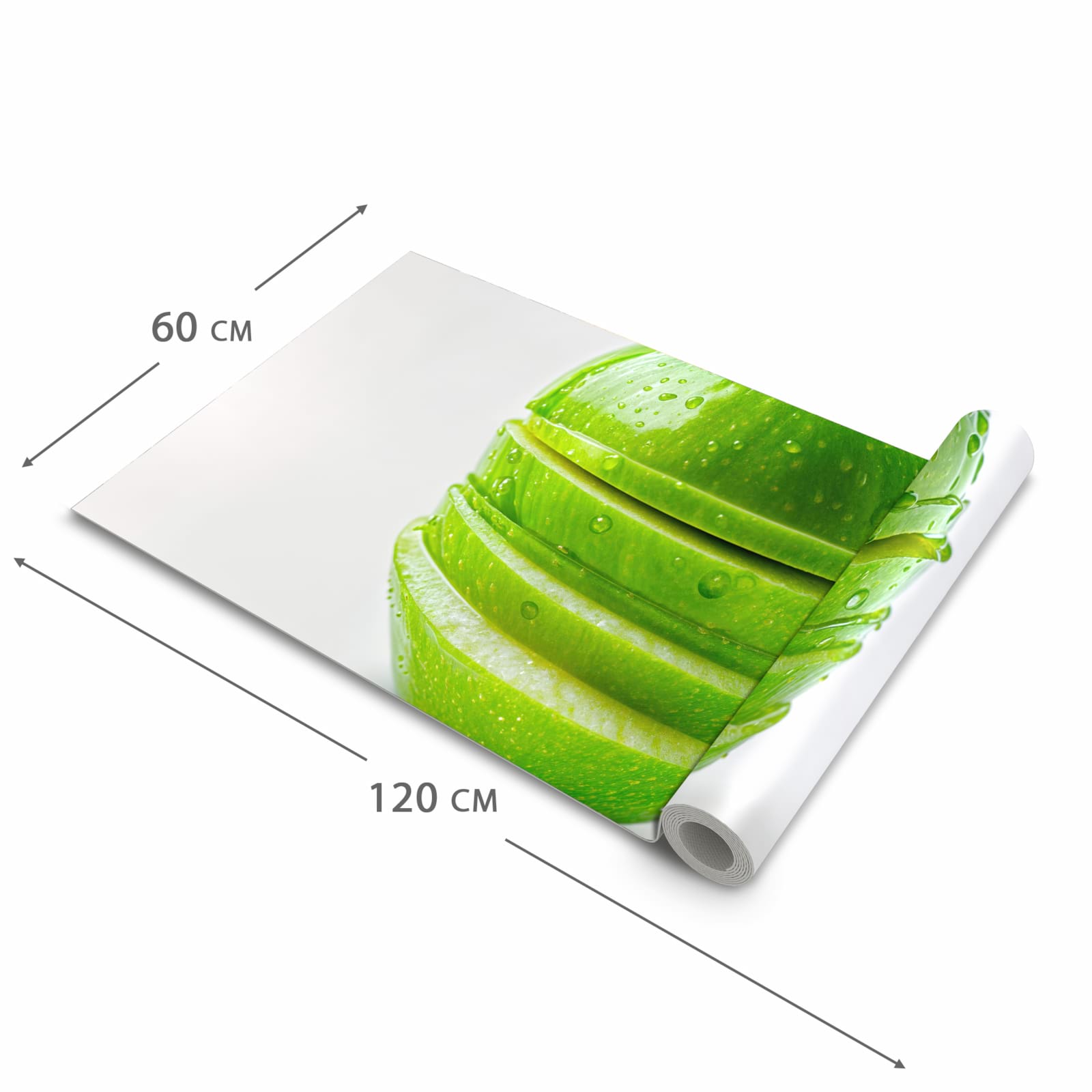 Schmutzabweisender Läufer Eingangsbereich mit Motiv Geschnittener Apfel in der Grösse 90x240 cm