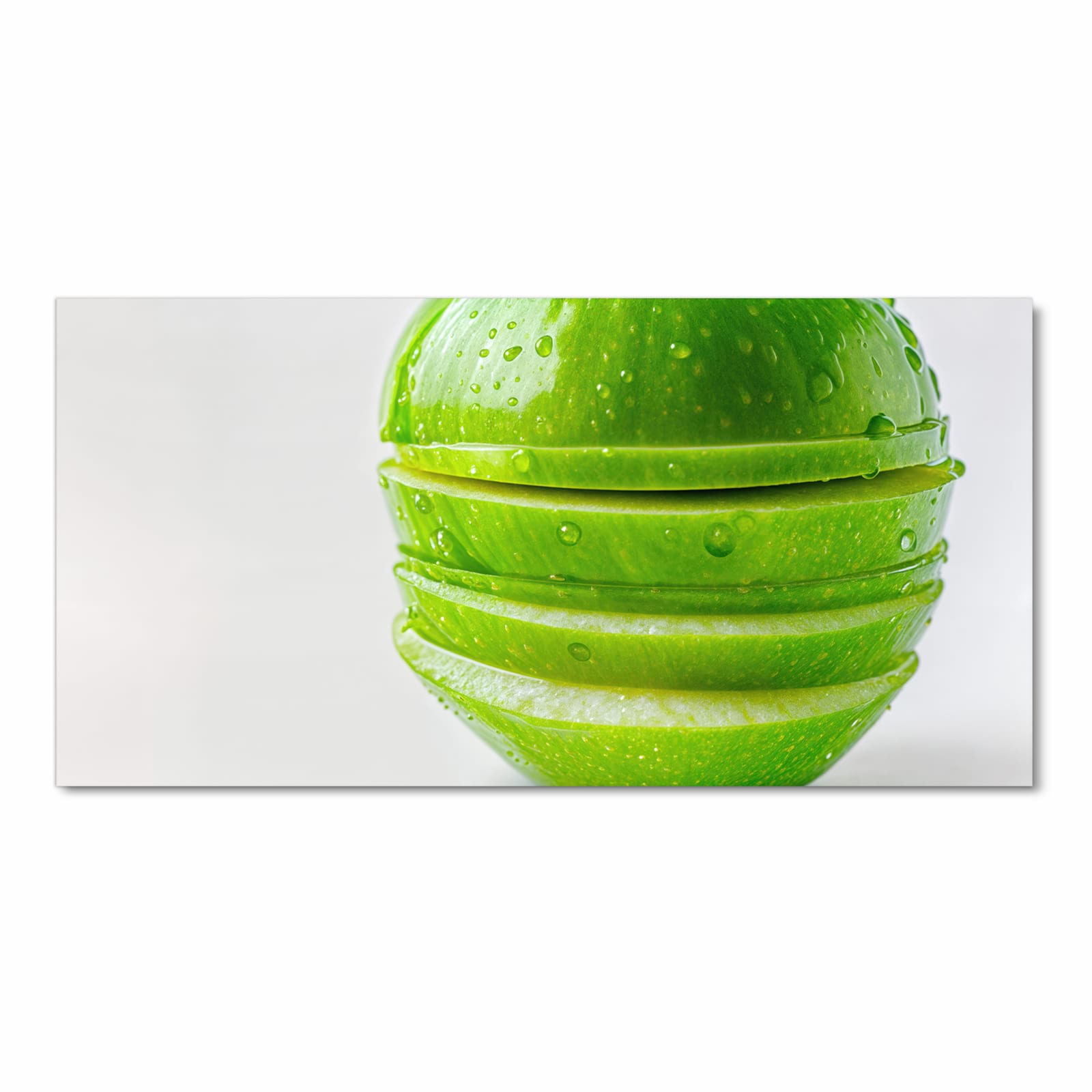 Komfortabler rutschfester Küchenläufer mit Motiv Geschnittener Apfel in Frontansicht