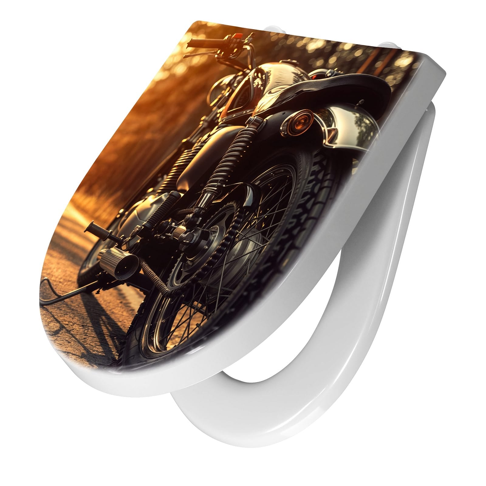 WC-Sitz mit Absenkautomatik Motorradsonne