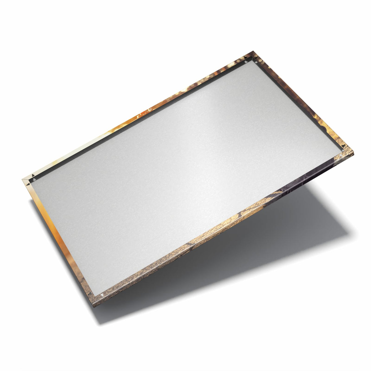 Nur 7 mm – liegt eng an der Wand – Metall Magnettafel - Motorrad im Gegenlicht