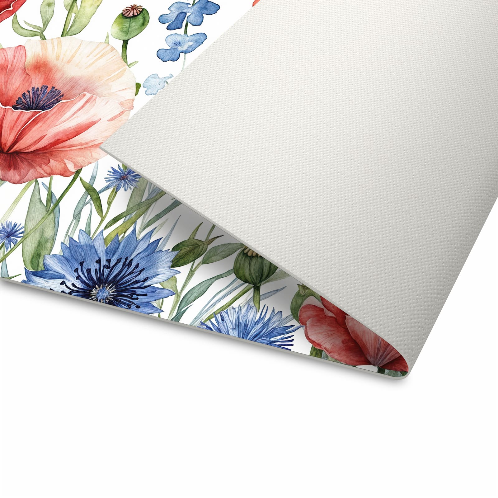 Geräuschdämpfender Küchenläufer mit Motiv Blumenwiese Kunstvoll - waschbar für die Küche