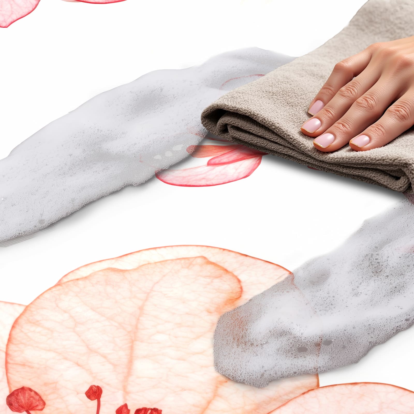 Hygienischer Küchenläufer mit Motiv Blumenmuster Blüten - einfach zu reinigen