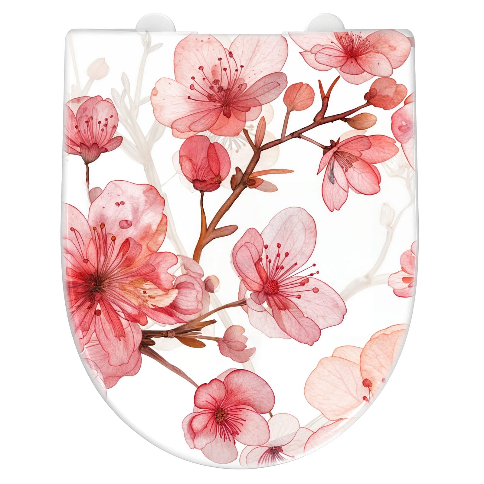 WC-Sitz mit Absenkautomatik Blumenmuster Blüten