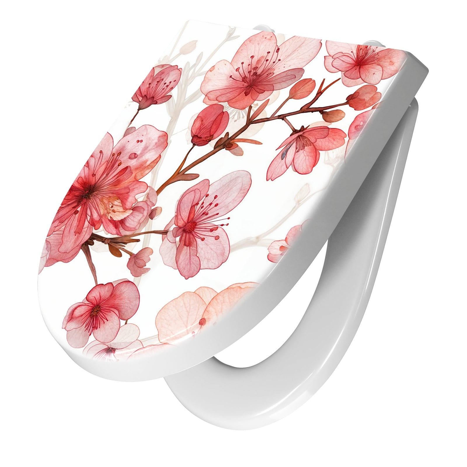 WC-Sitz mit Absenkautomatik Blumenmuster Blüten