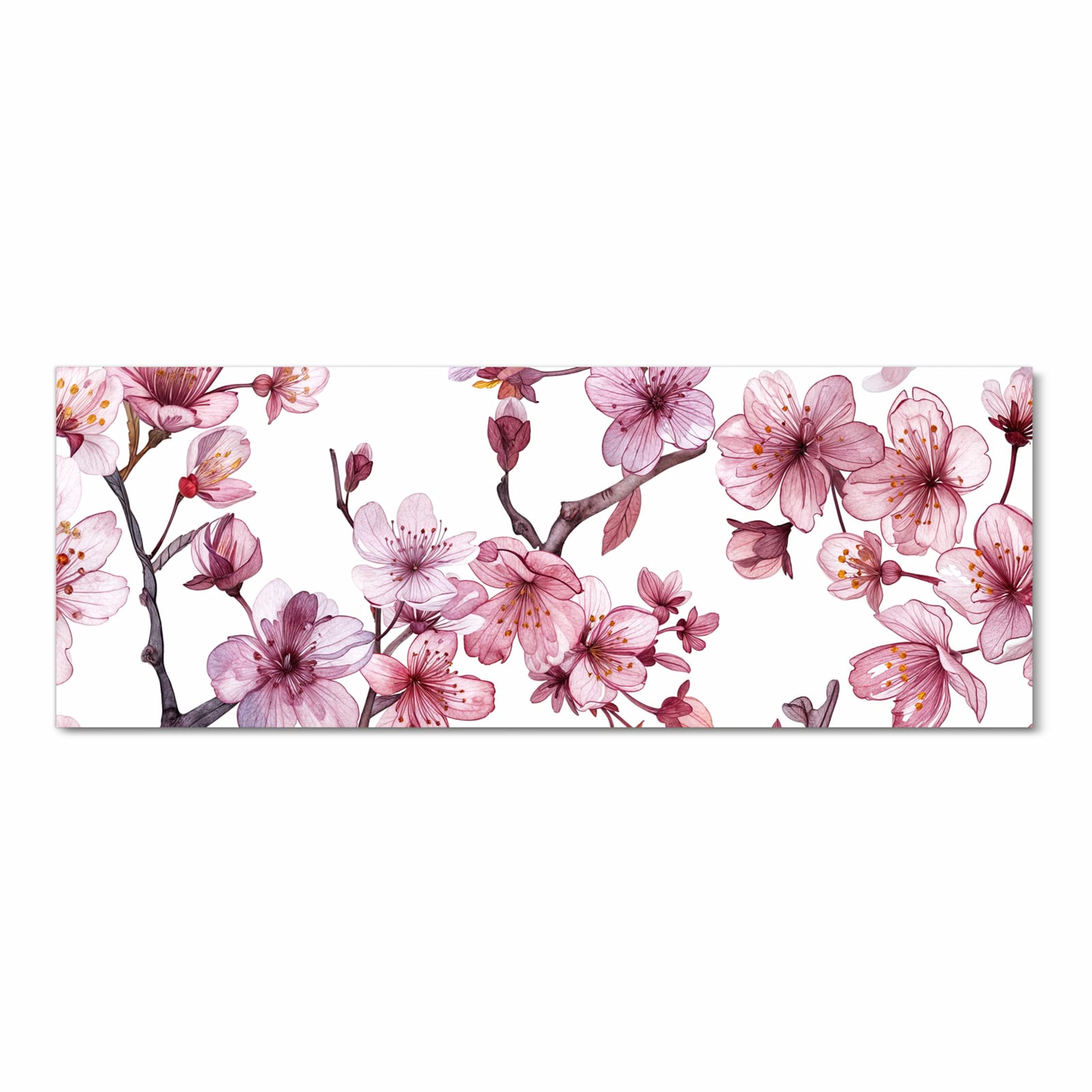 Komfortabler rutschfester Küchenläufer mit Motiv Blütenmeer in Frontansicht