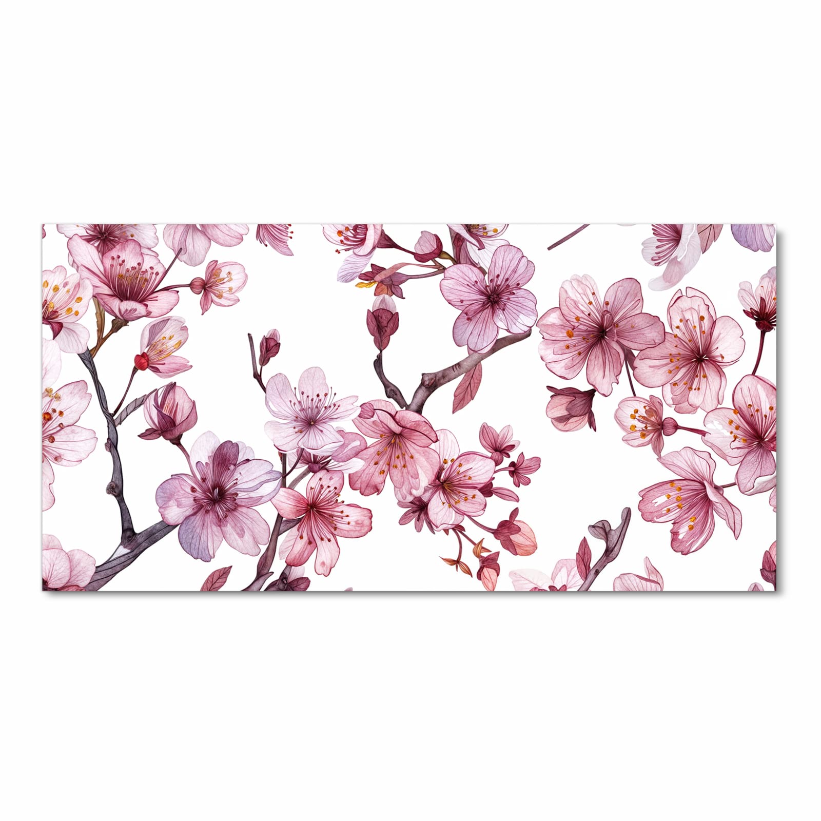 Abriebfester rutschfester Küchenteppich mit Motiv Blütenmeer in Frontansicht