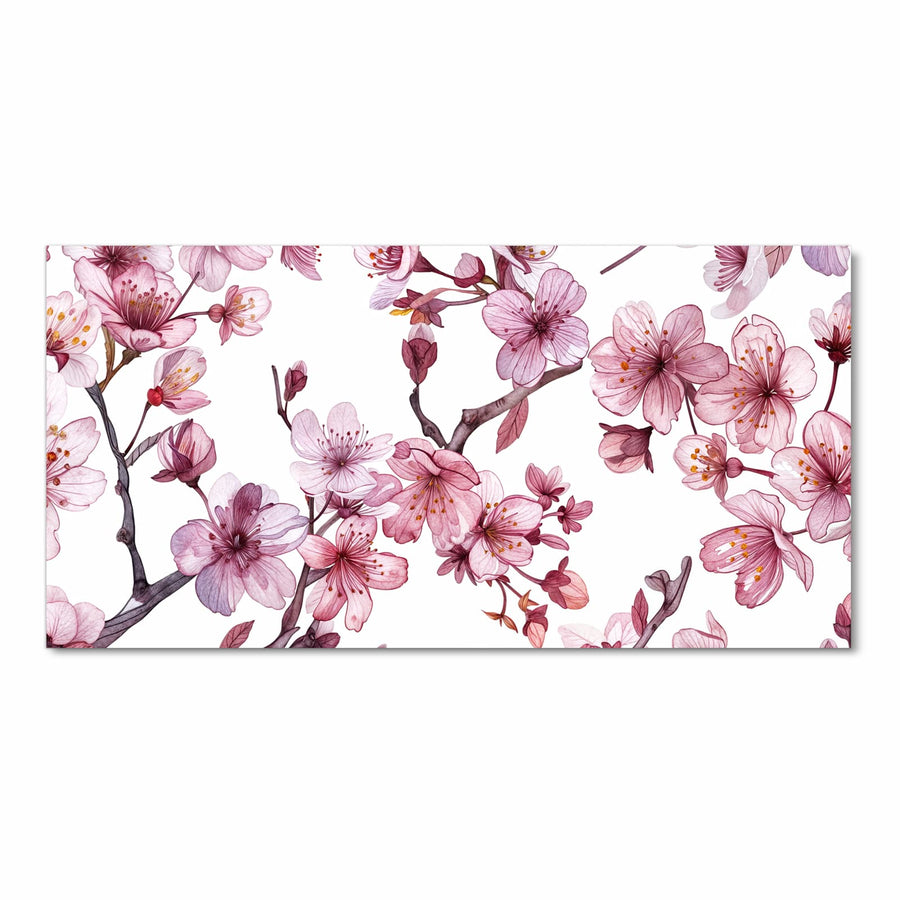 Maße Küchenläufer - Kirschblüten auf Weiß