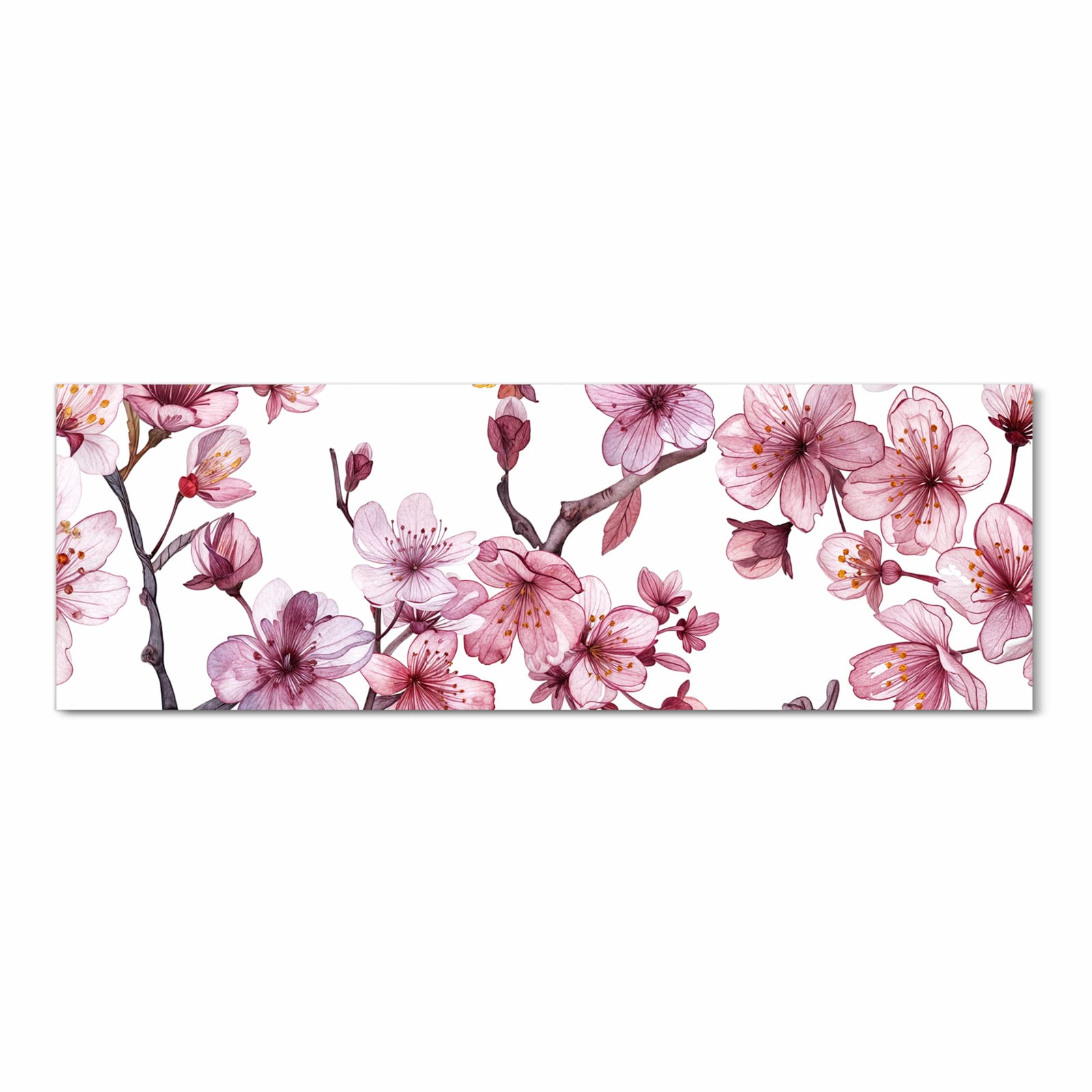 Waschbarer Küchenteppich mit Motiv Blütenmeer in Frontansicht für Trittkomfort