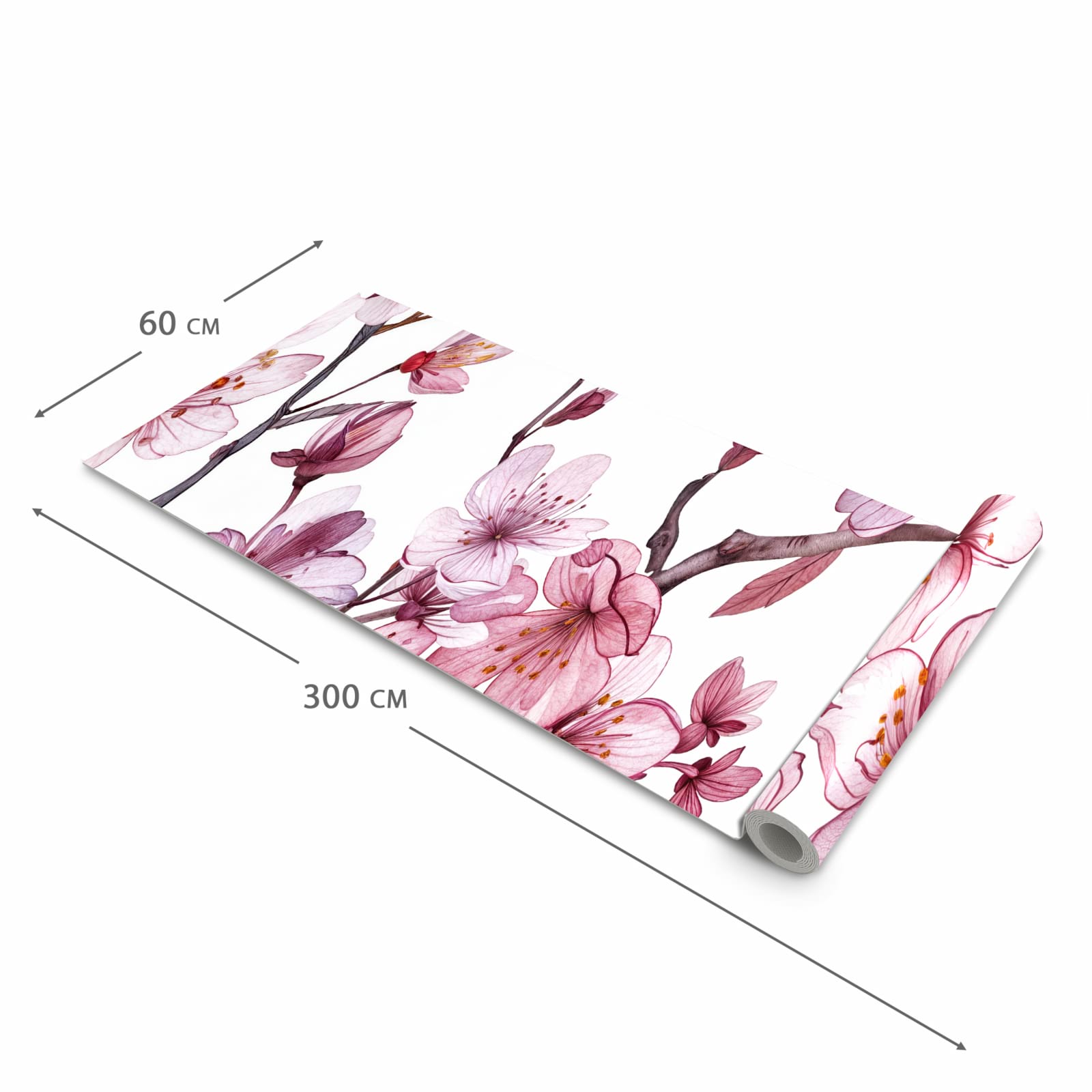 Waschbarer Küchenteppich mit Motiv Blütenmeer in der Größe 80x280 cm